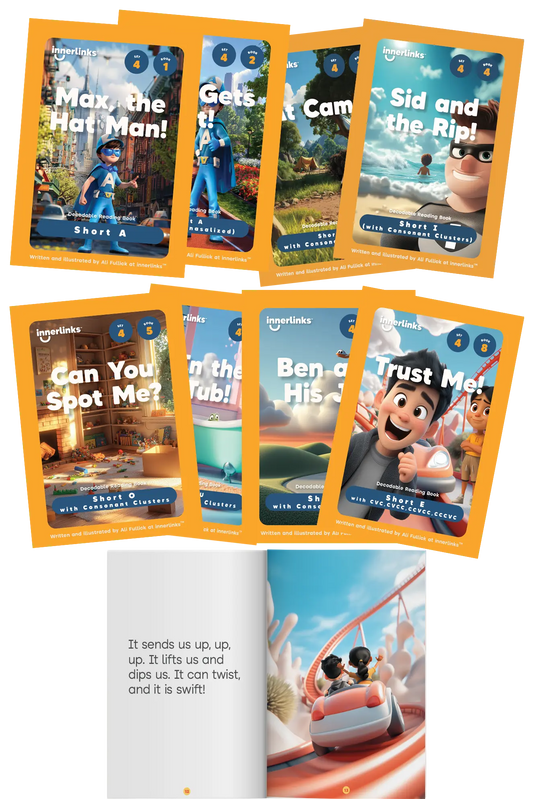 Set 4 Book Bundle - 8 Books Innerlinks Decodable Books