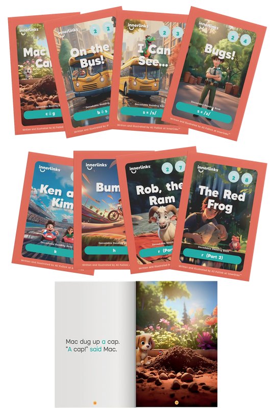 Set 2 Classroom Bundle - 5 of Each Title - 40 Books Innerlinks Decodable Books
