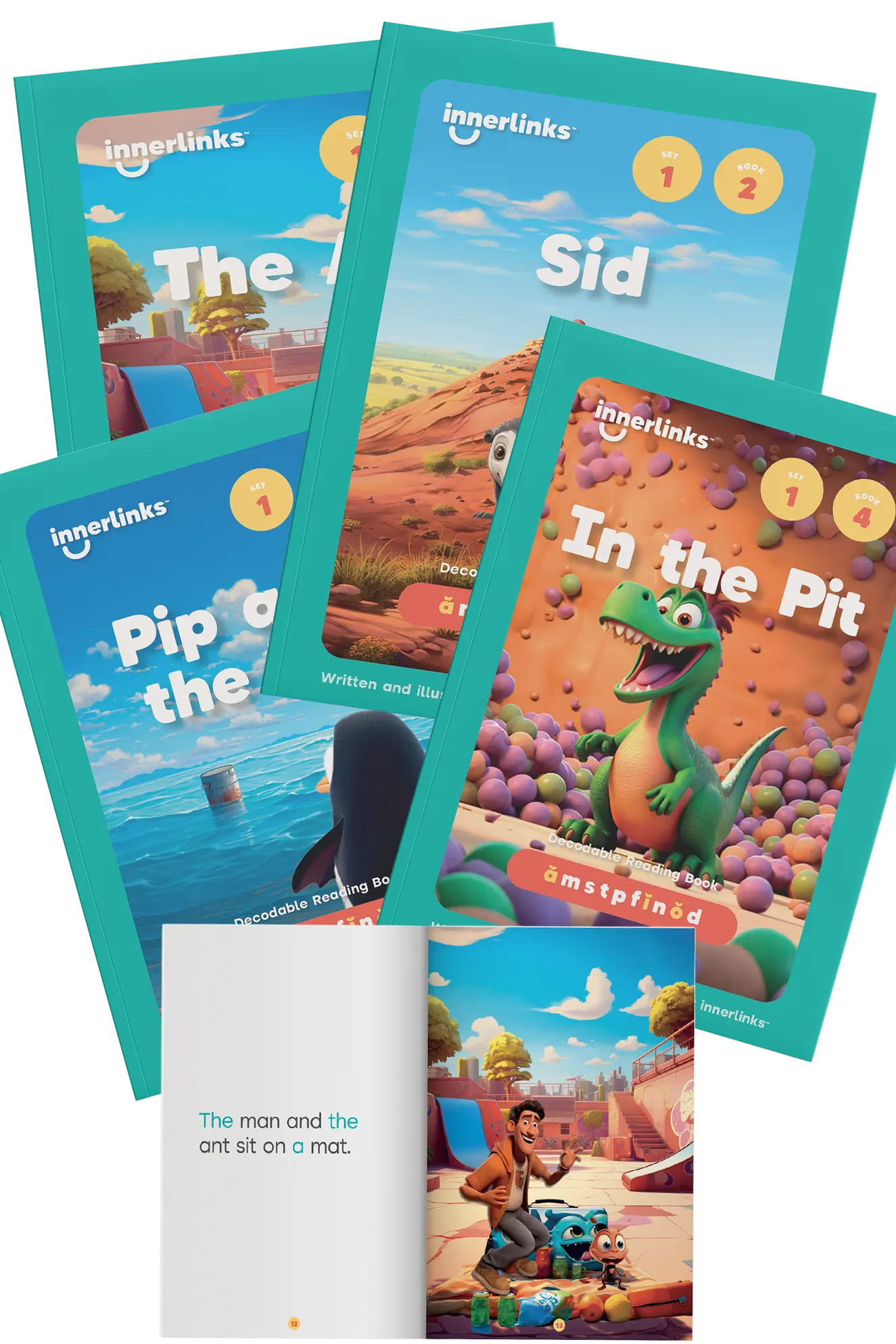 Set 1 Classroom Bundle  - 5 of each Title - 20 Books Innerlinks Decodable Books