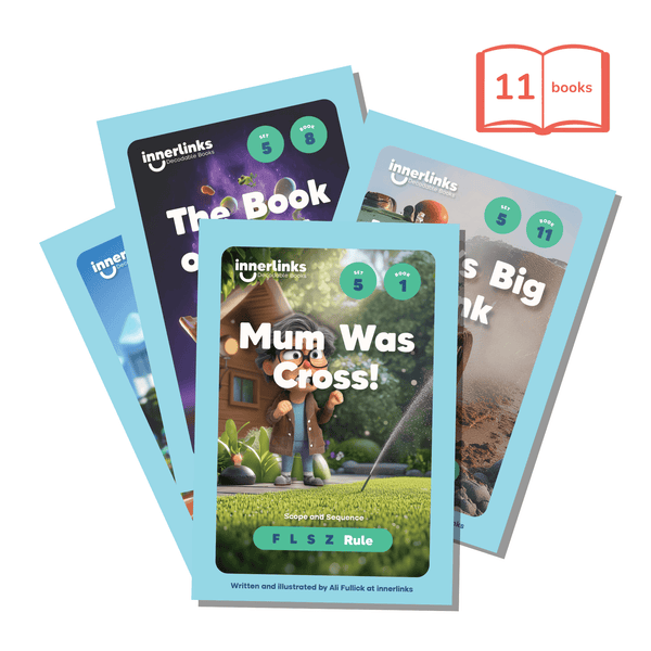 Set 5: Digraphs decodable book set by Innerlinks