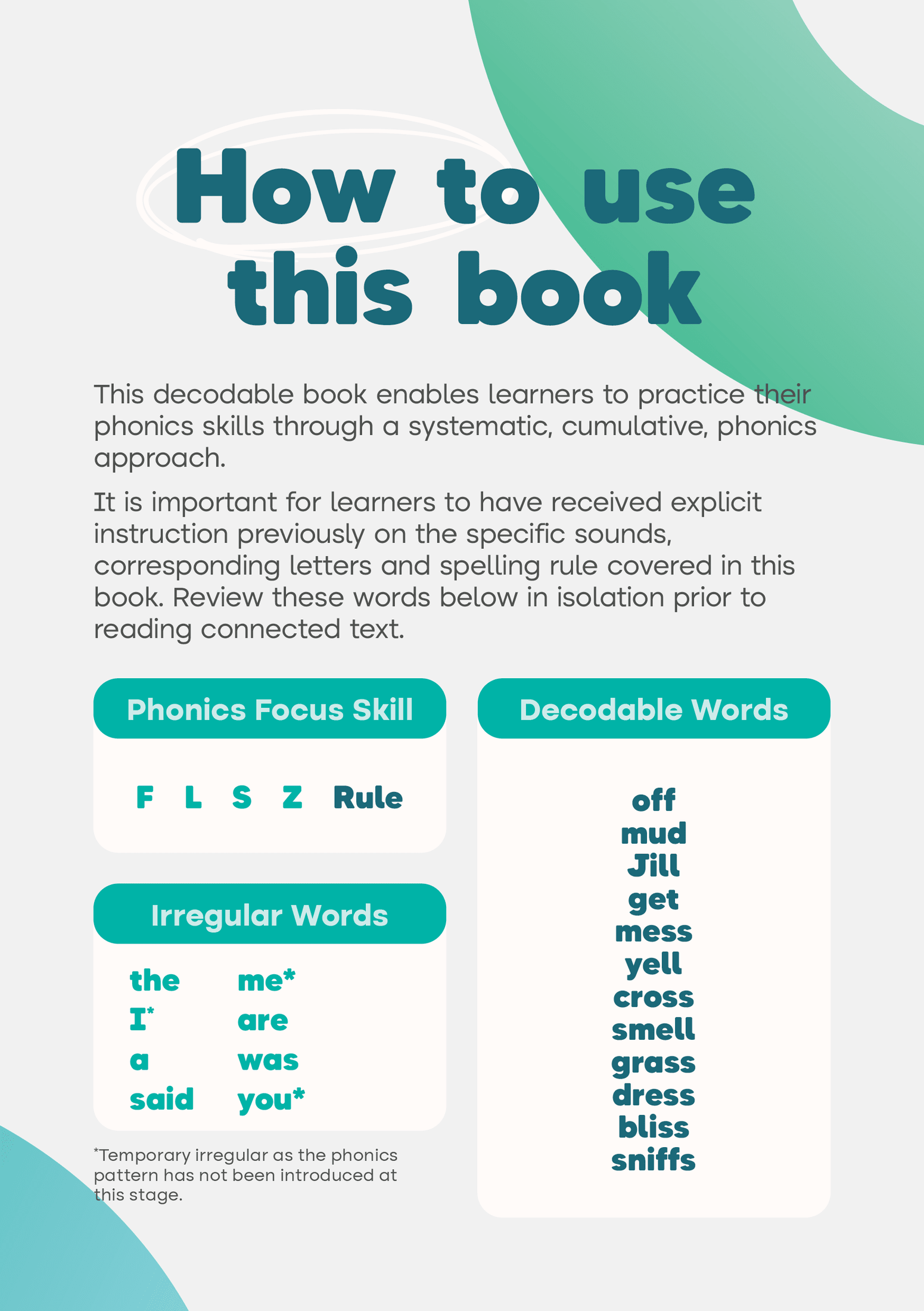 Mum Was Cross! - Set 5 Book 1 (FLSZ Rule) Innerlinks Decodable Books