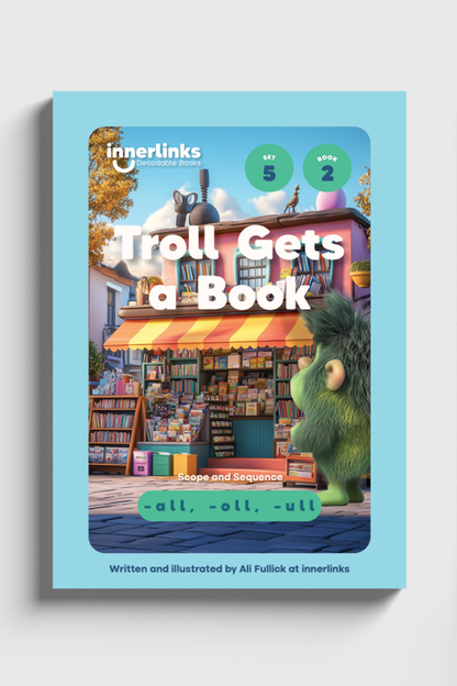 Set 5 Bundle - 11 Books - Consolidates: FLSZ Rule, -all, -ull, -oll, ck, sh, th (v), th (unv), ch, wh, ph/f, ng, nk Innerlinks Decodable Books