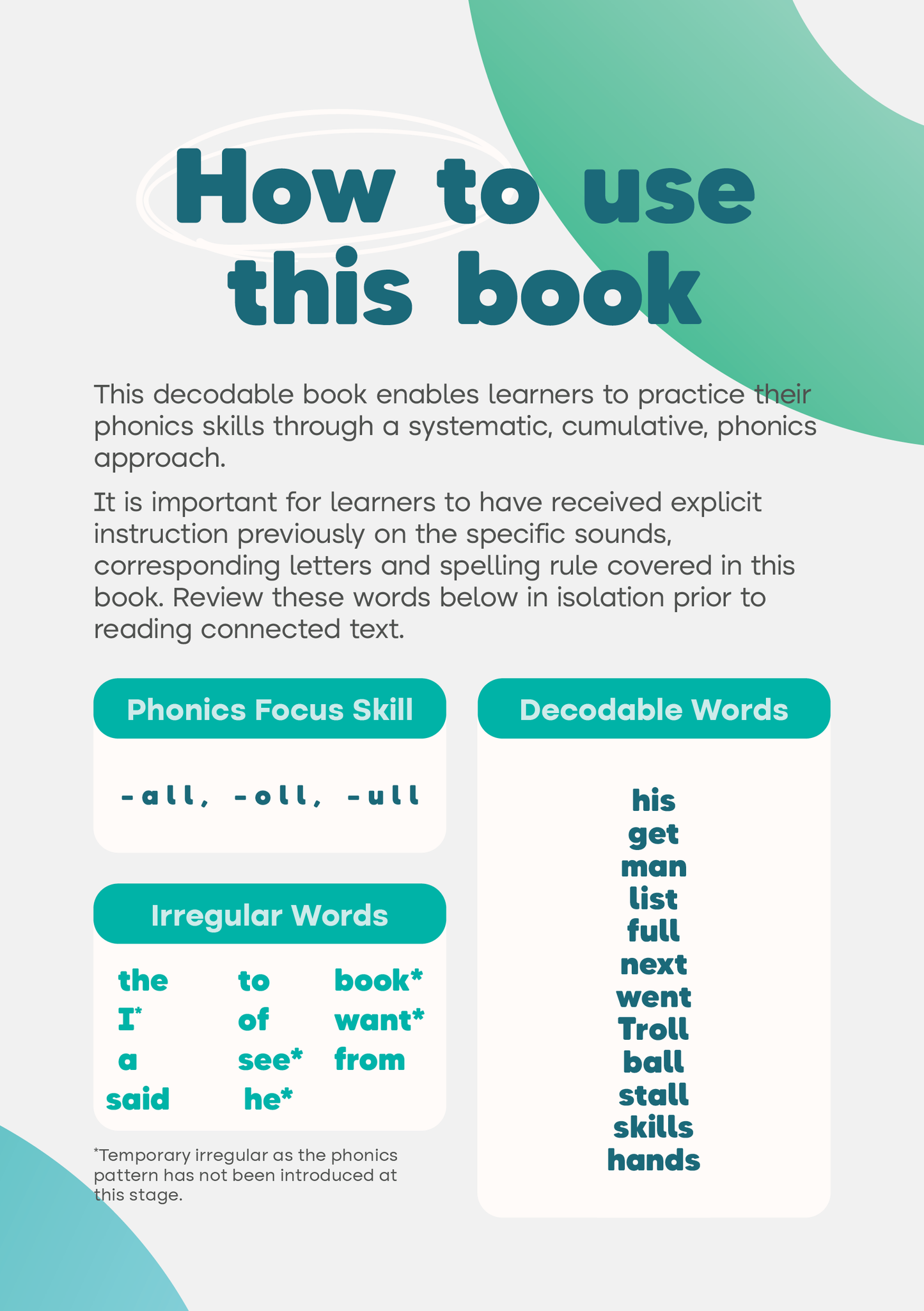Troll Gets a Book - Set 5 Book 2 (-all, -oll, -ull Innerlinks Decodable Books