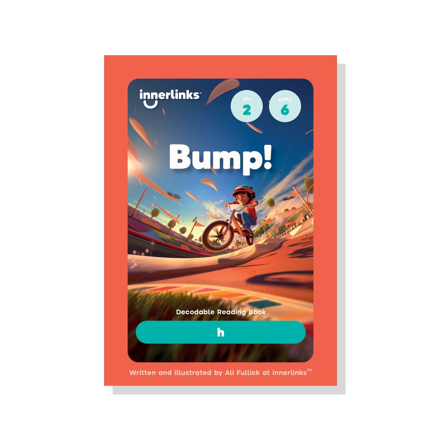 Book cover of 'Bump!' by Innerlinks with a child on a bike in an urban setting.