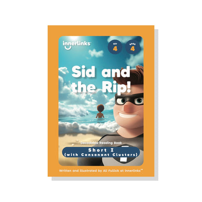 Book cover of 'Sid and the Rip!' by innerlinks with a character and beach scene on a white background