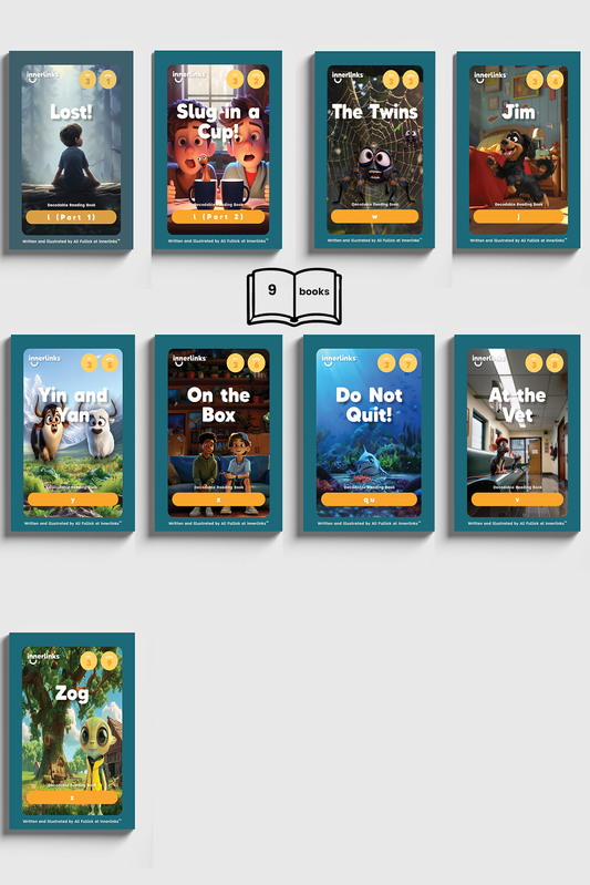 Set 3 Book Bundle - 9 Books - Consolidates: l, w, j, y, x, qu, v, z My Store